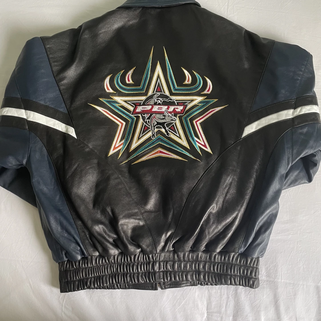 Vintage oversized läderjacka - 90