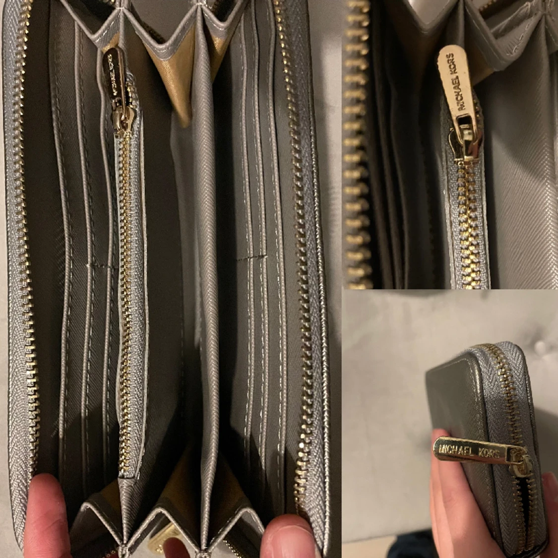 Michael kors plånbok silvrig guld - 91