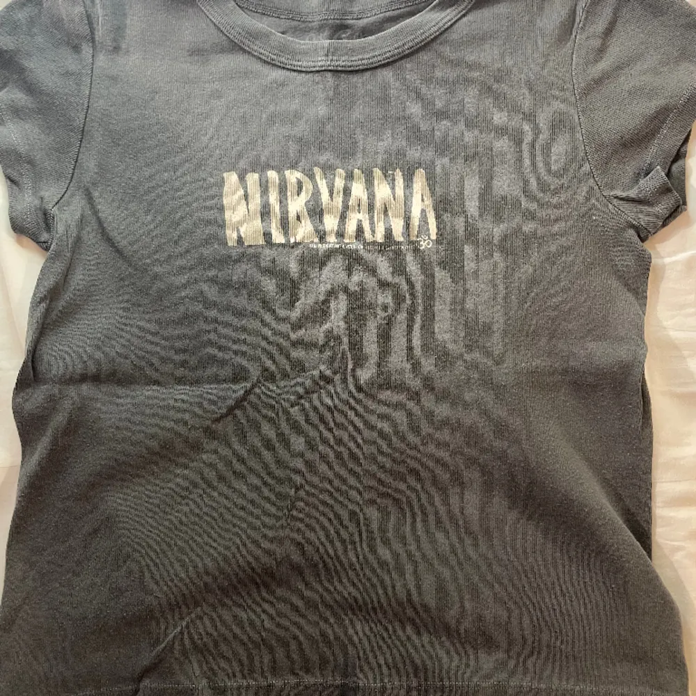 Säljer min söta nirvana t-shirt från Brandy Melville! Använd men har inte synliga defekter! . T-shirts.