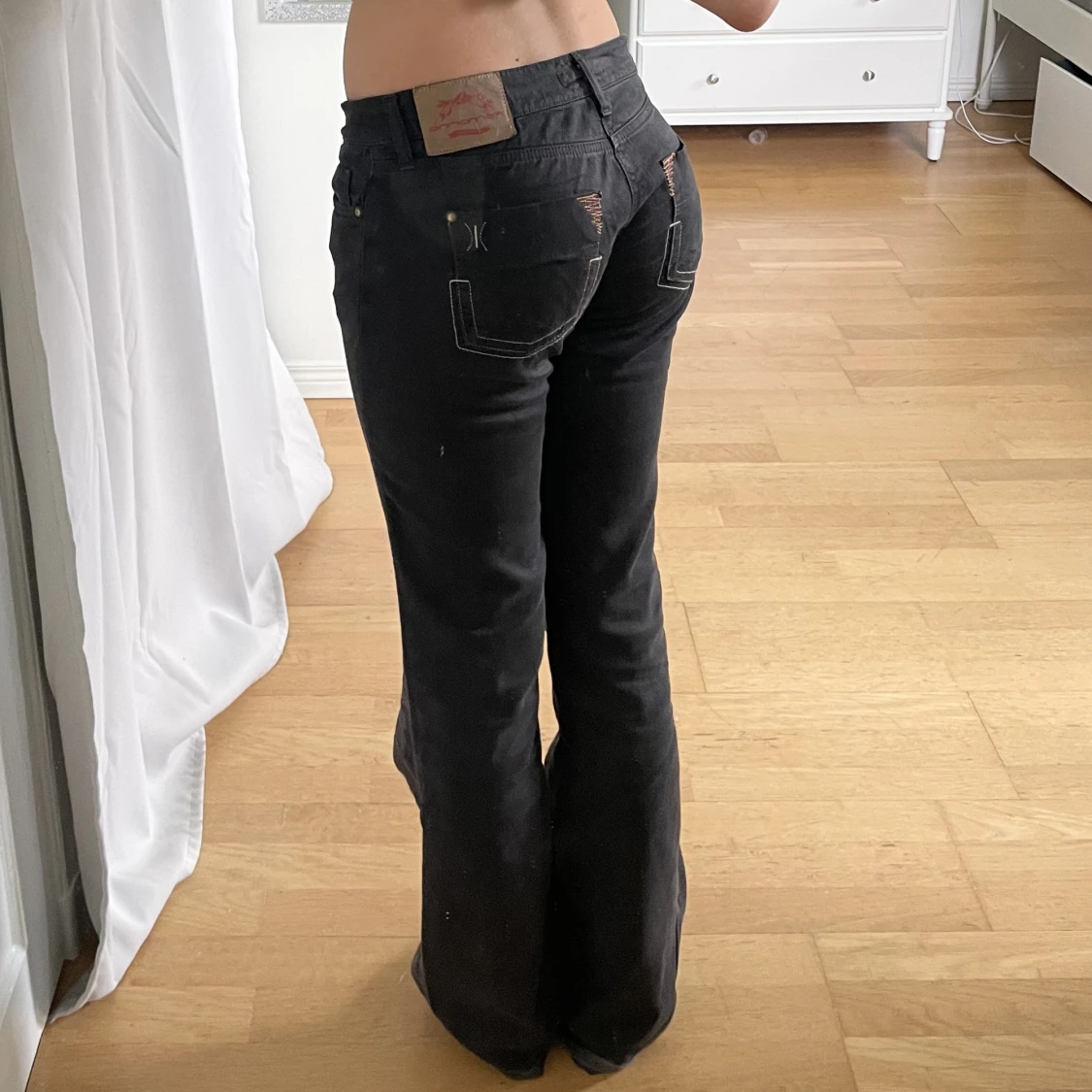 lågmidjade jeans - 90