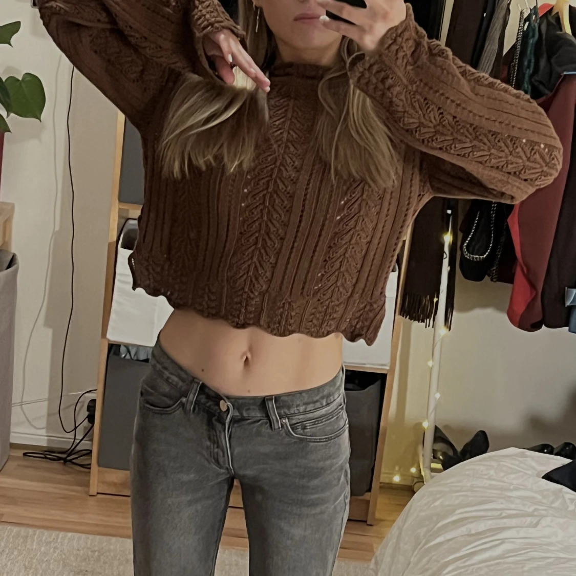 Virkad långärmad - 90