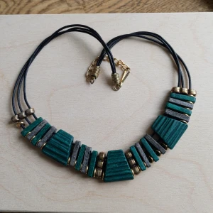 Rustic necklace  - Bohemian, aztec, rustic turquoise necklace