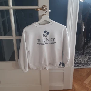 Mickey mouse tröja🤙💯 - Jättefin tröja från zara! Säljer då den är lite för liten på mig och pyttelite nopprig, den är i storlek 11-12years/152 cm men om man vill ha den lite större är den mer som en 140. Längst ner vid ryggen är de en liten cut som är en fin detalj på tröjan!🔥😍
