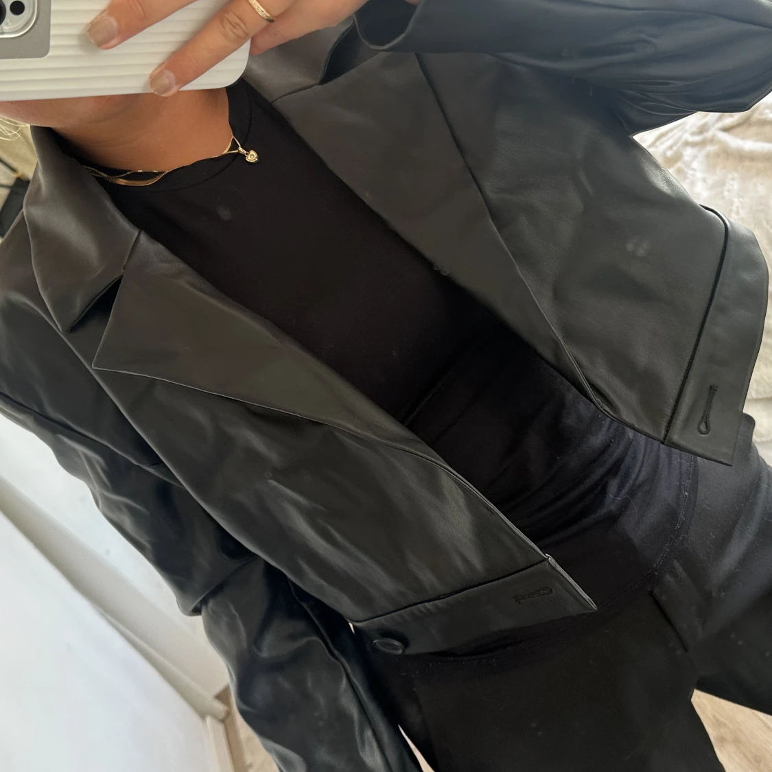 CROPPAD SKINNBLAZER - 90