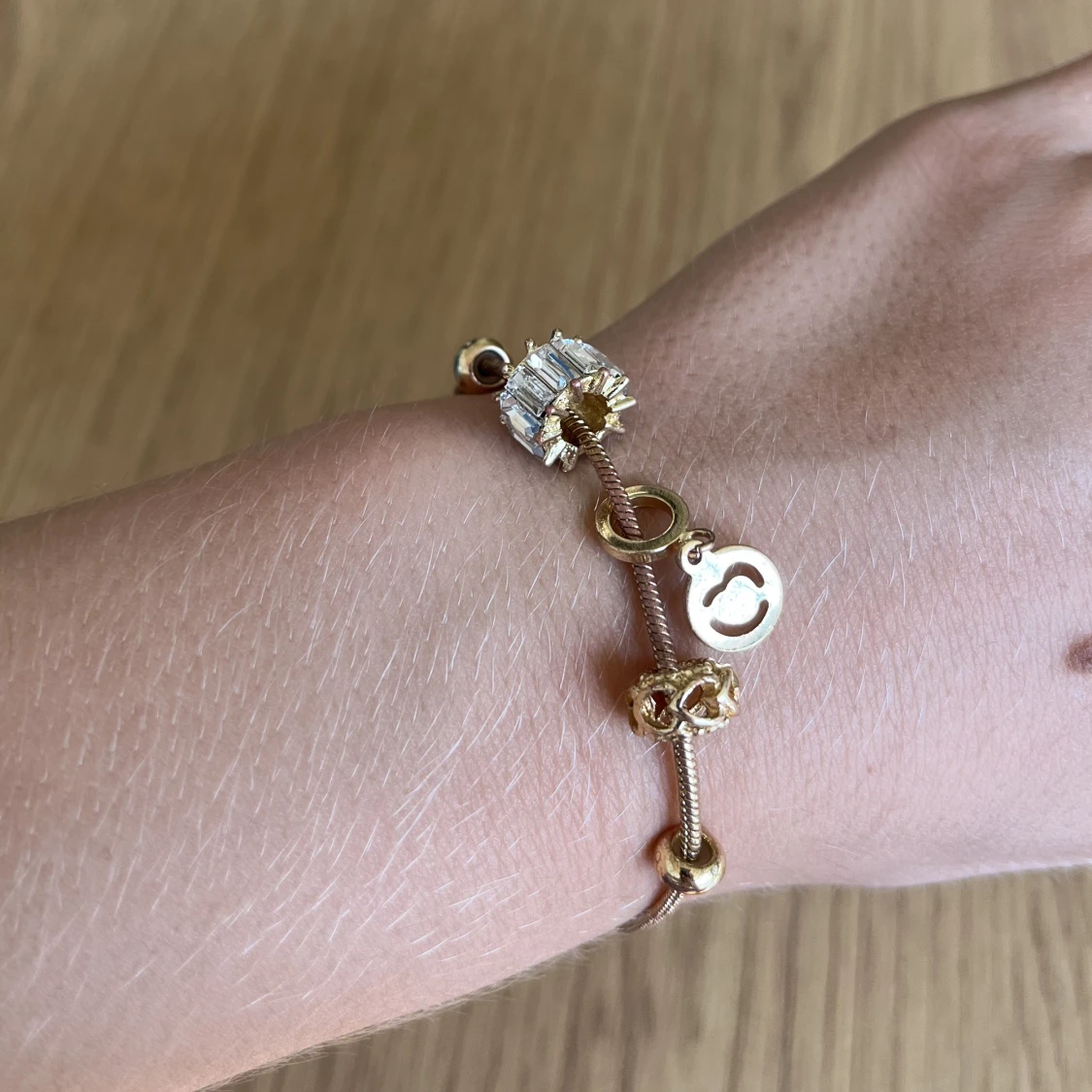 luxury cubic zirconia bead armband - 90