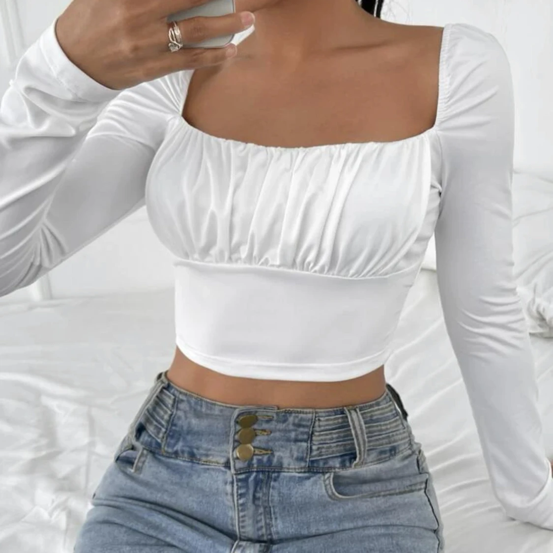 Shein vit tröja  - 91