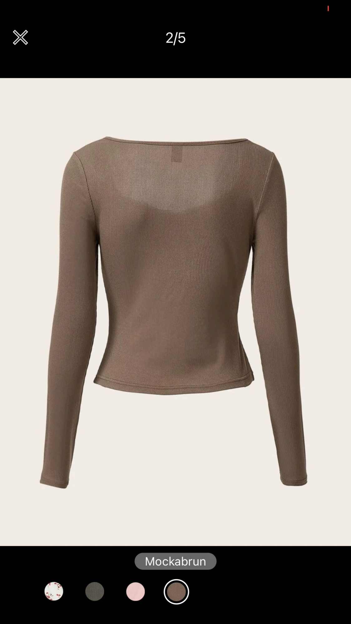 Mockabrun Rib-knit tröja från Shein - 90