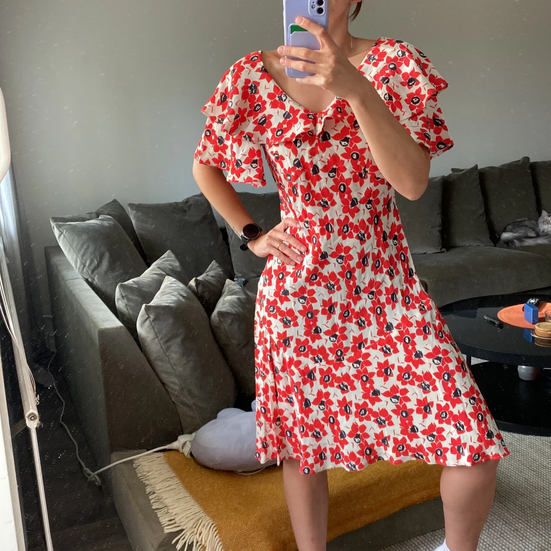 Blommig klänning - 91