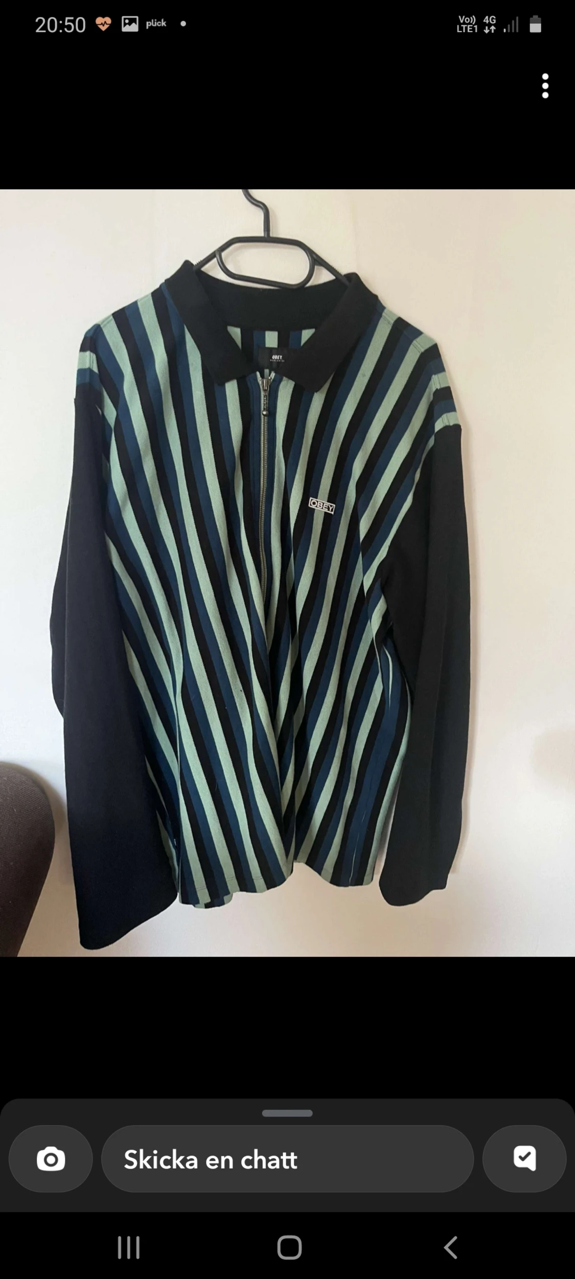 Obey långärmad med krage  - 90