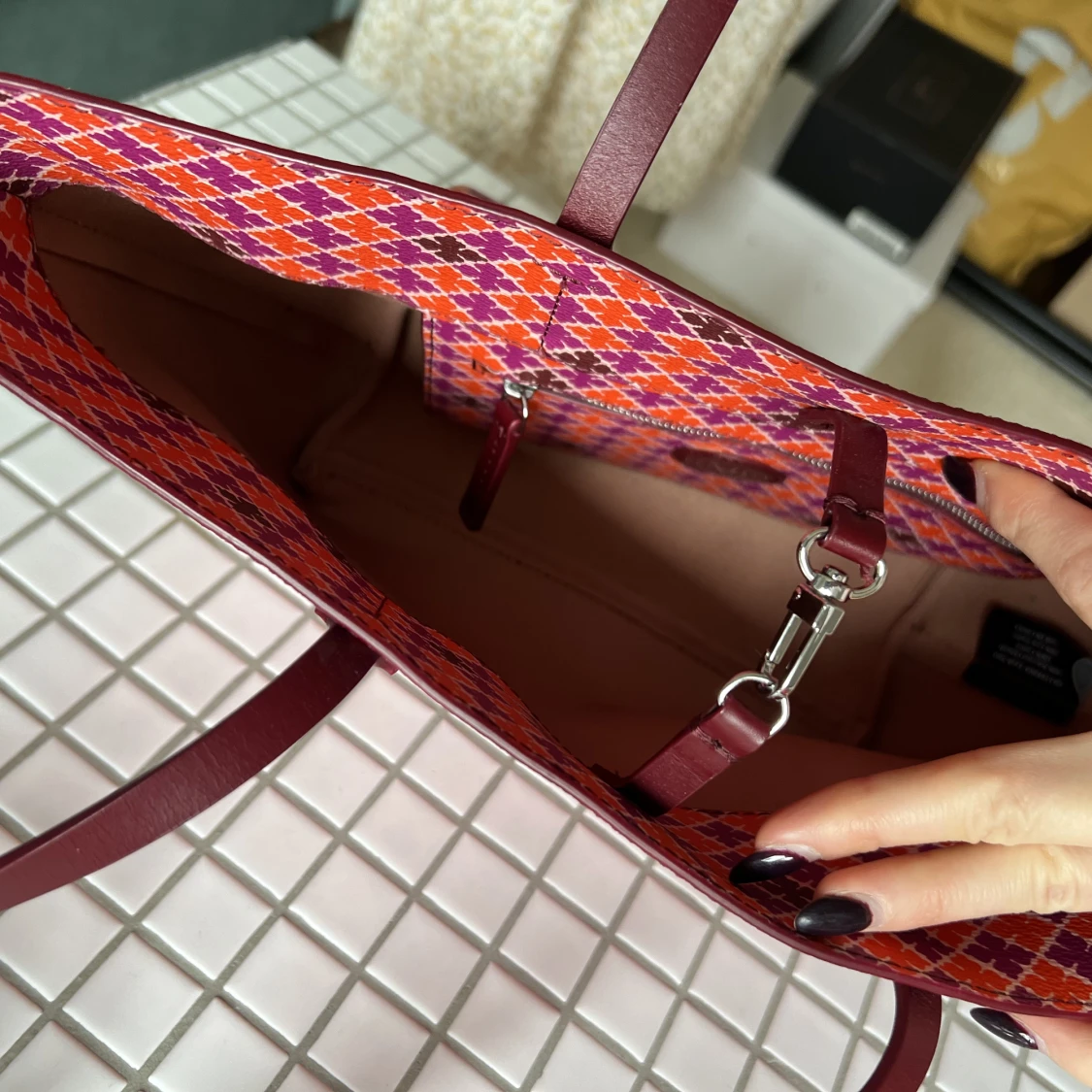 Marlene Birger handväska röd/lila (nypris ca 1500) - 90