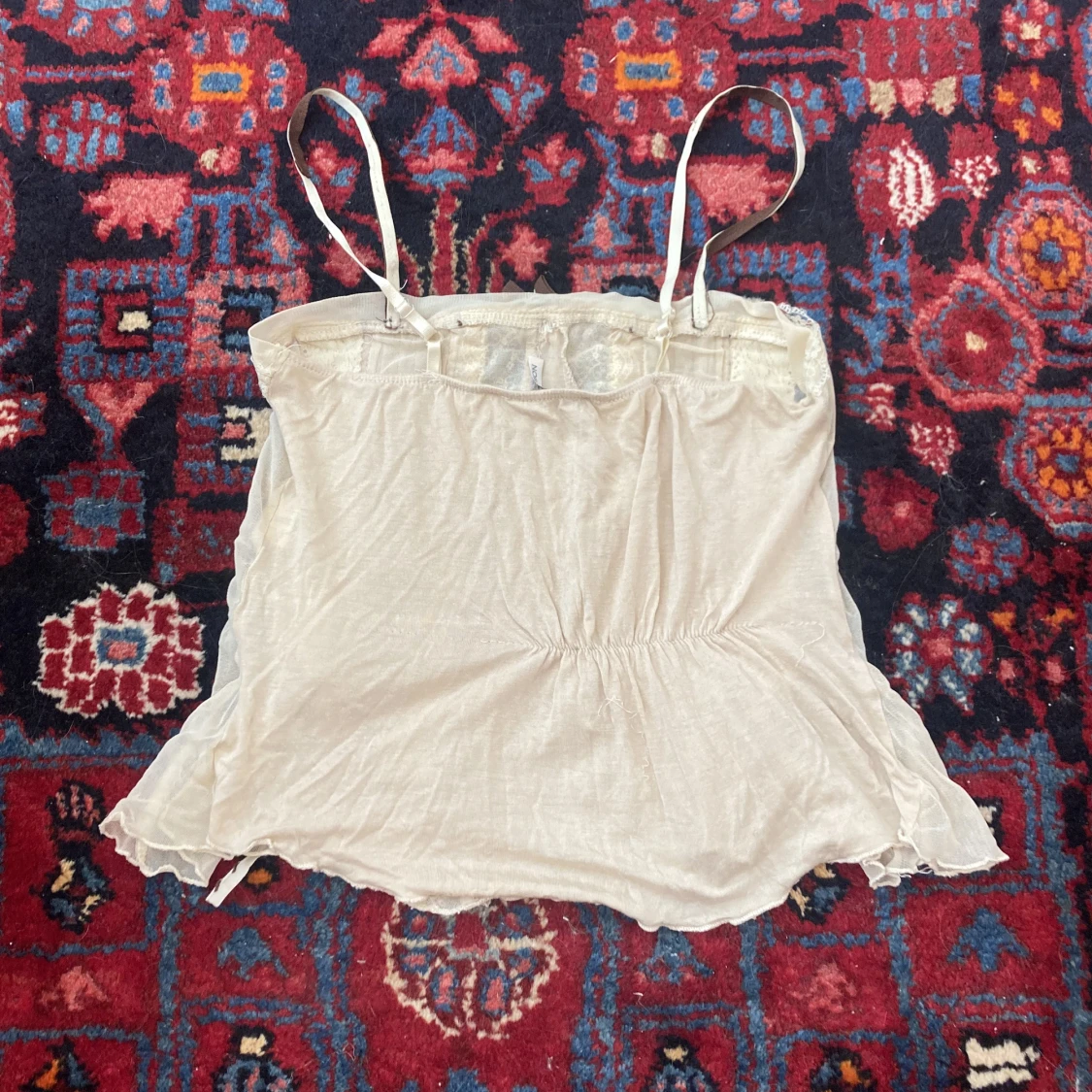 beige spets topp - 90