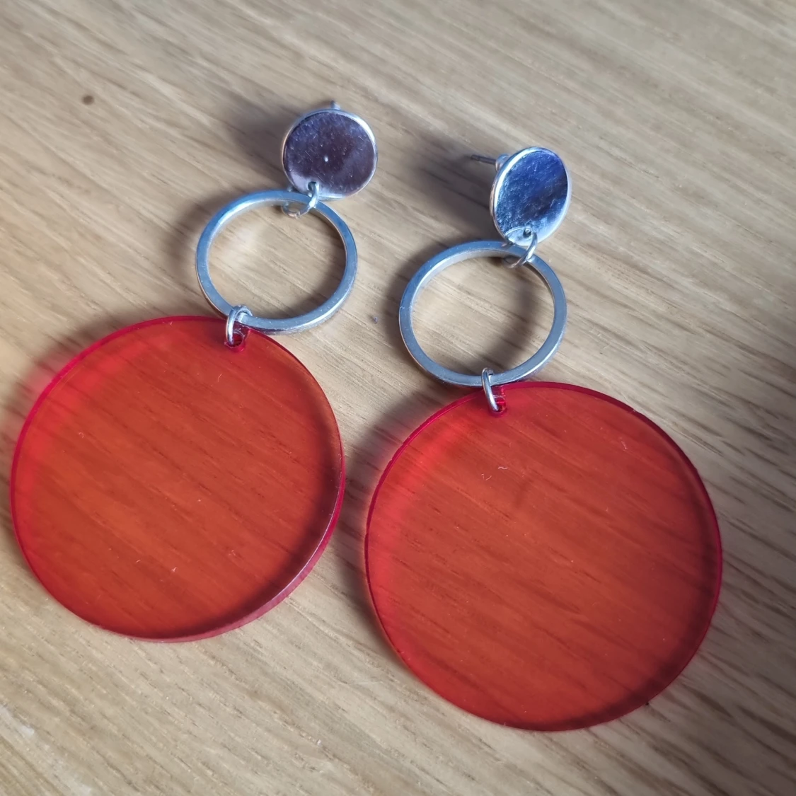 Statement örhängen röda 