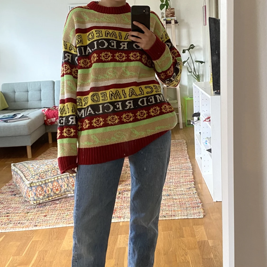 Oversize stickad tröja - 90