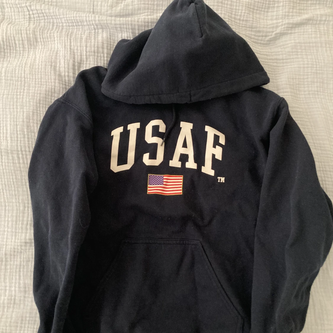 Hoodie med USAF tryck