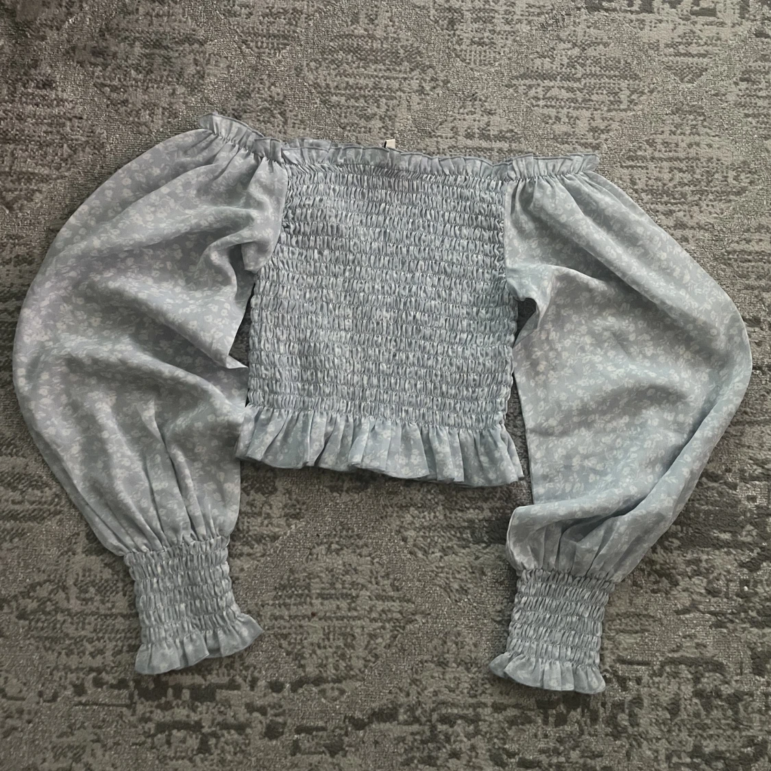 Crop top med långärmad  - 90