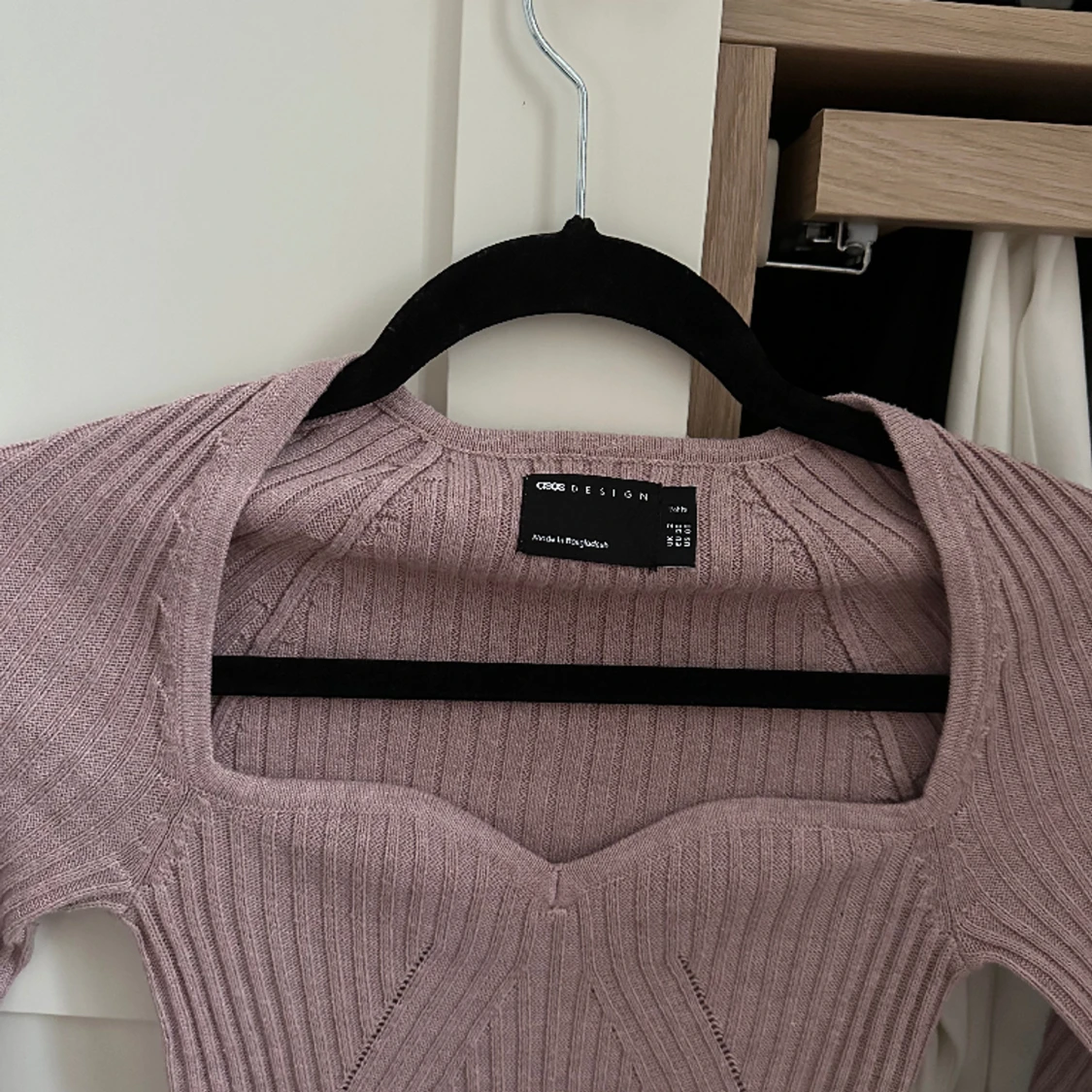 Syrenlila stickad topp!💕 - 90