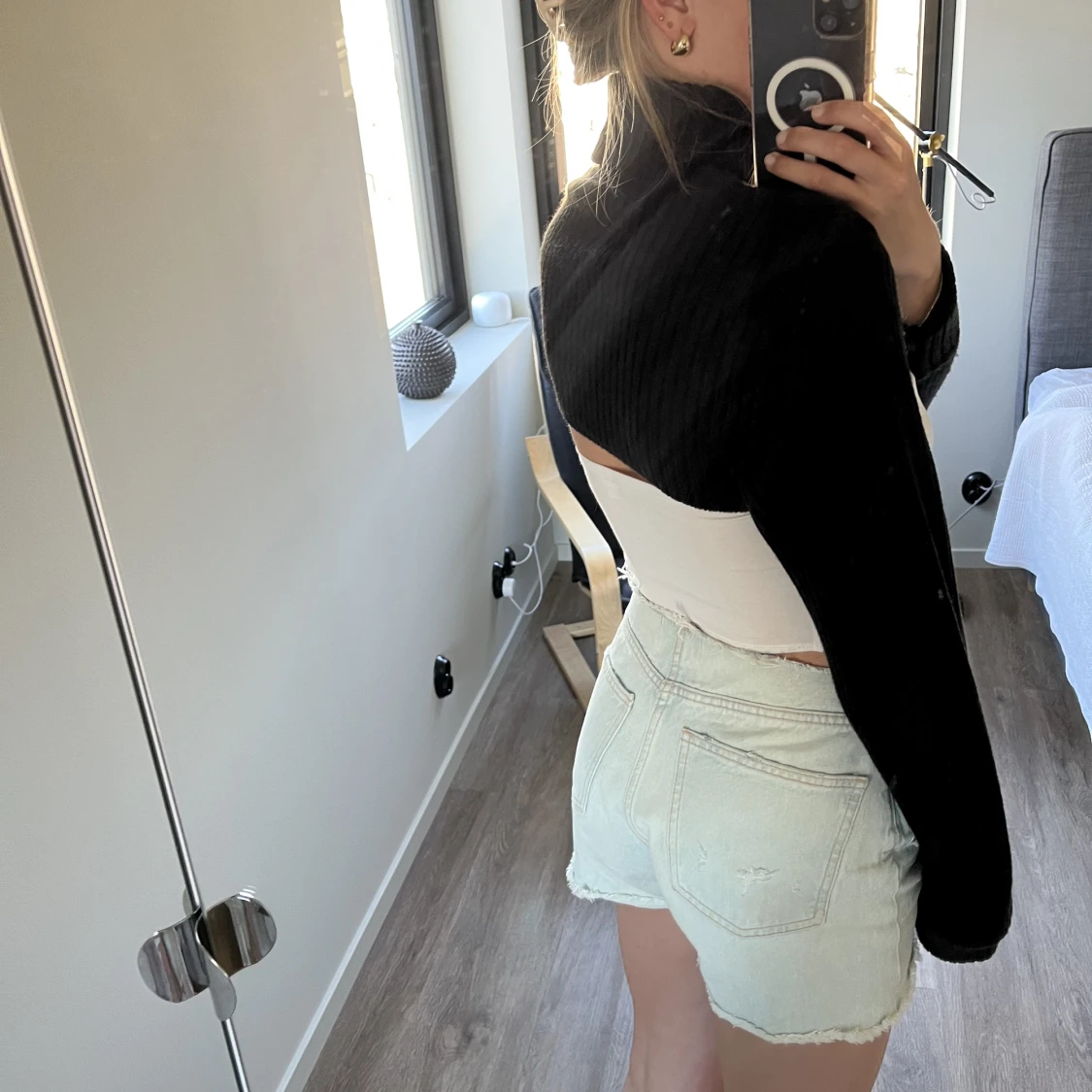 Svart stickad tröja - 91