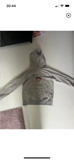 Grå hoddie från grant - Gant hoddie i fint skick! Knappt andvänd och i fint skick! Kostar 600 ny!