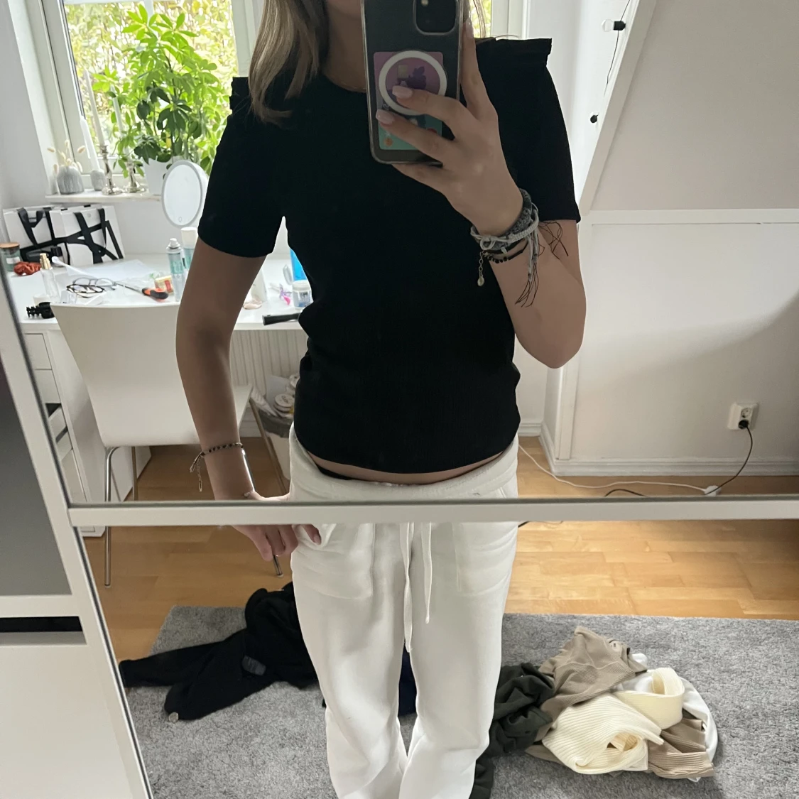 Svart söt zara t-shirt  - 90