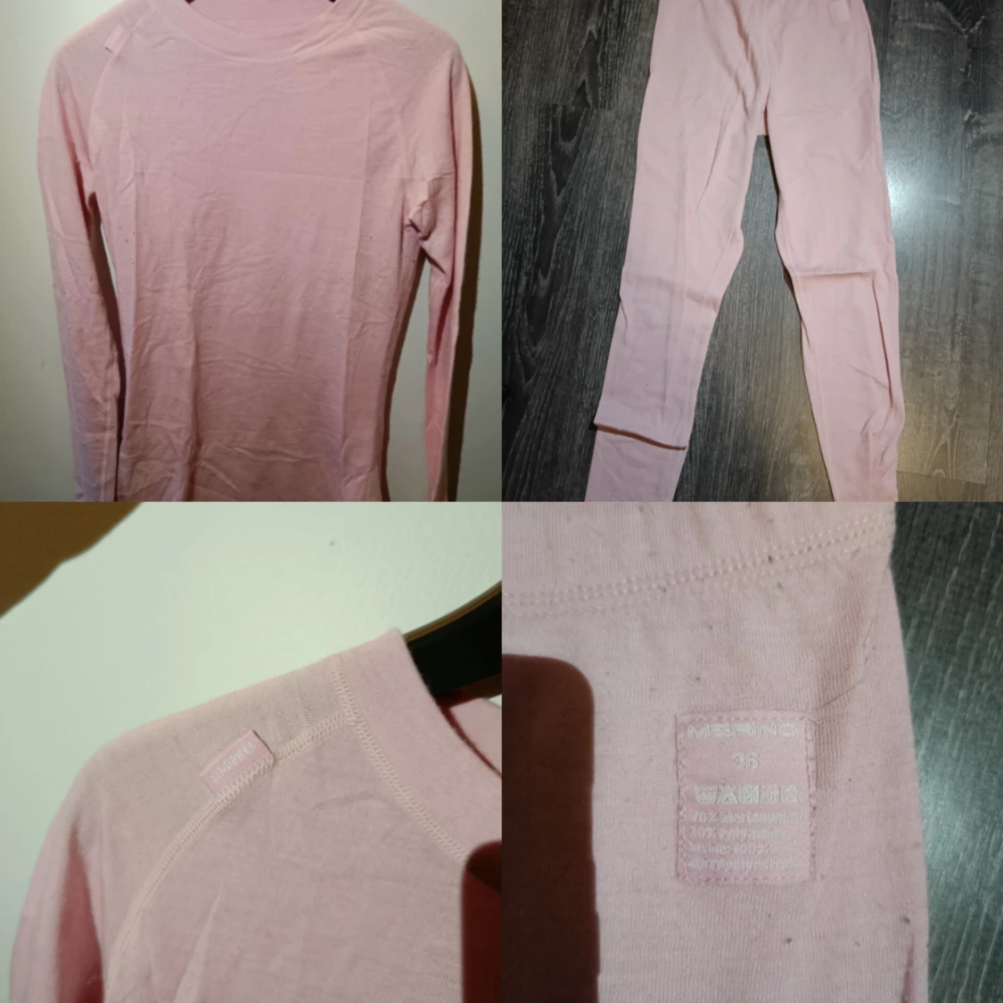 Rosa underställssett i bomull i storlek 36!