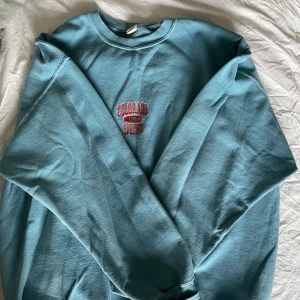 blå tjocktröja - jättesnygg tjocktröja från urban outiftters som tyvärr inte kommer till användning längre 🩷inga defekter och passar bra unisex