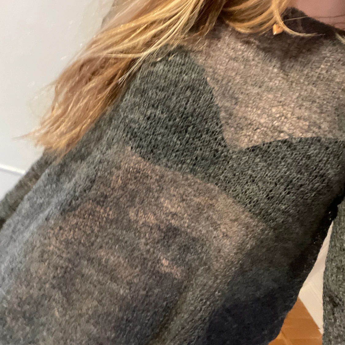 Fin stickad grå tröja - 91