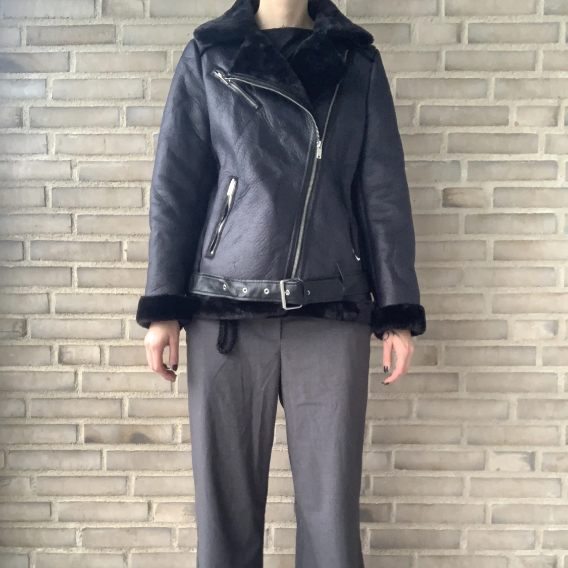 Svart bickerjacka/vinterjacka