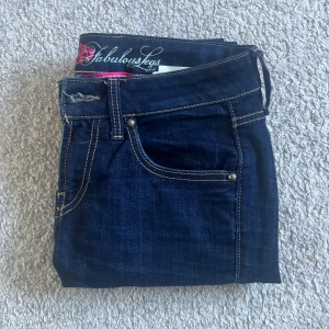 Mörkblå jeans - Vintage low jeans, navy blue, 