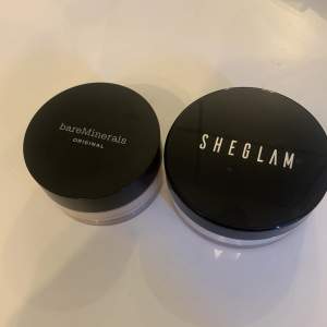 Säljer 2 av mina puder. bareMinerals (färg: medium beige 12) Nypris=265kr, Sheglam (färg: vet inte) Nypris=40kr. Säljer för båda för har skaffat andra❤️pris går att diskutera privat😀