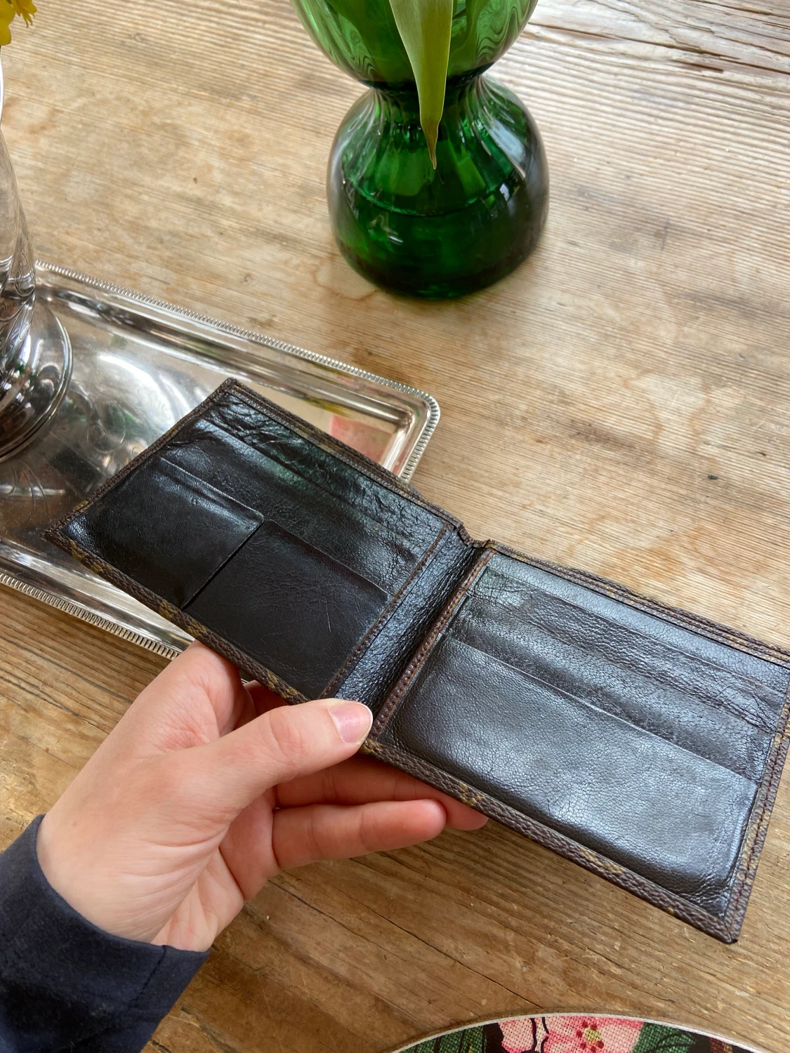 Louis Vuitton plånbok läder - 90