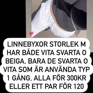 Linnebyxor  - Info står på bilden och bilden är tagen från mitt insta konto där jag säljer kläder och annat men tänkte lägga ut allt här också!! 