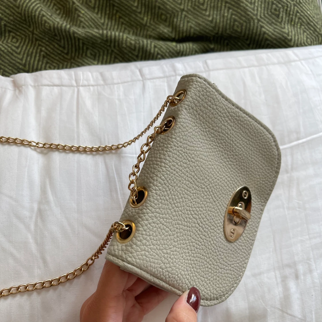 handväska, beige - 90