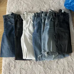 6 olika högmidjade jeans, skriv för fler bilder på enskilda par 