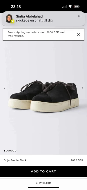 EYTYS MOCKA - Svarta eytys i mocka, storlek 38, skriv för egna bilder, nypris 2000kr