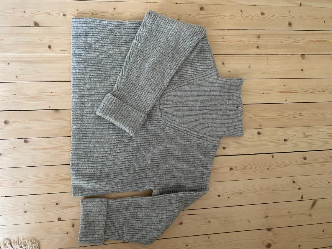 Stickad half-zip tröja  - 90