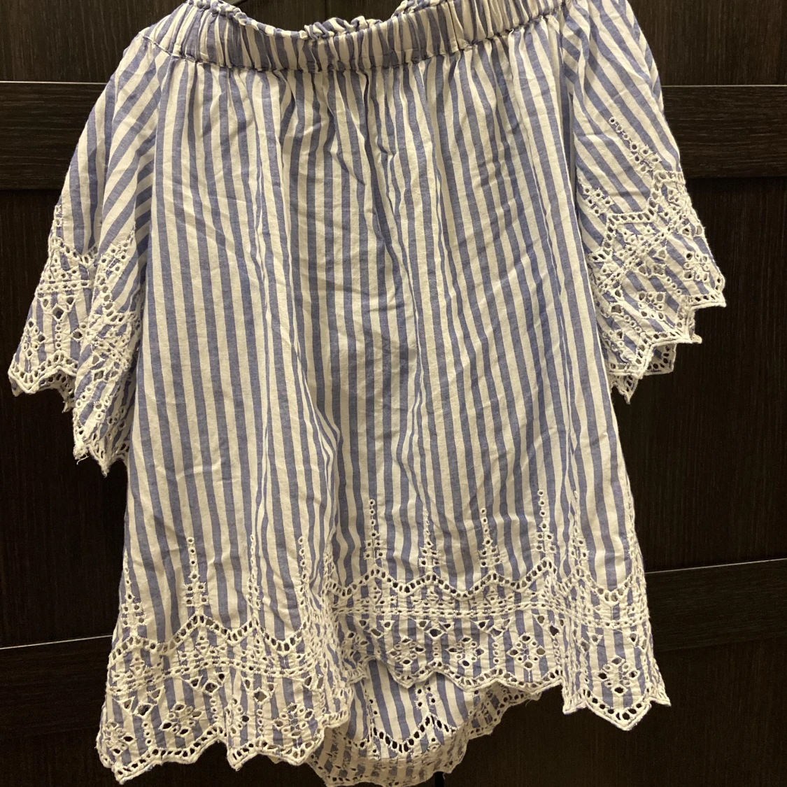 Blå-vitrandig sommartopp  - 91