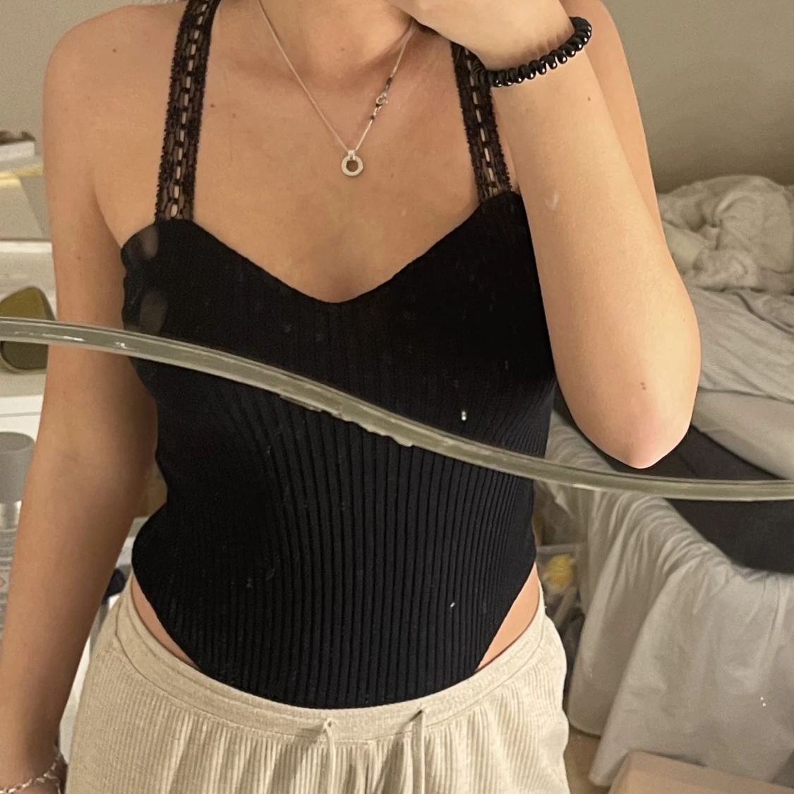 Svart body linne - 91