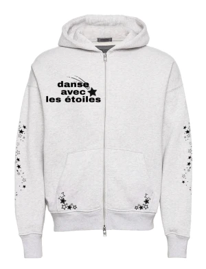 Grå Zip Hoodie Med Tryck - Dance with the stars grå zip hoodie med svart tryck. Mitt egna klädmärke. PRESALE!