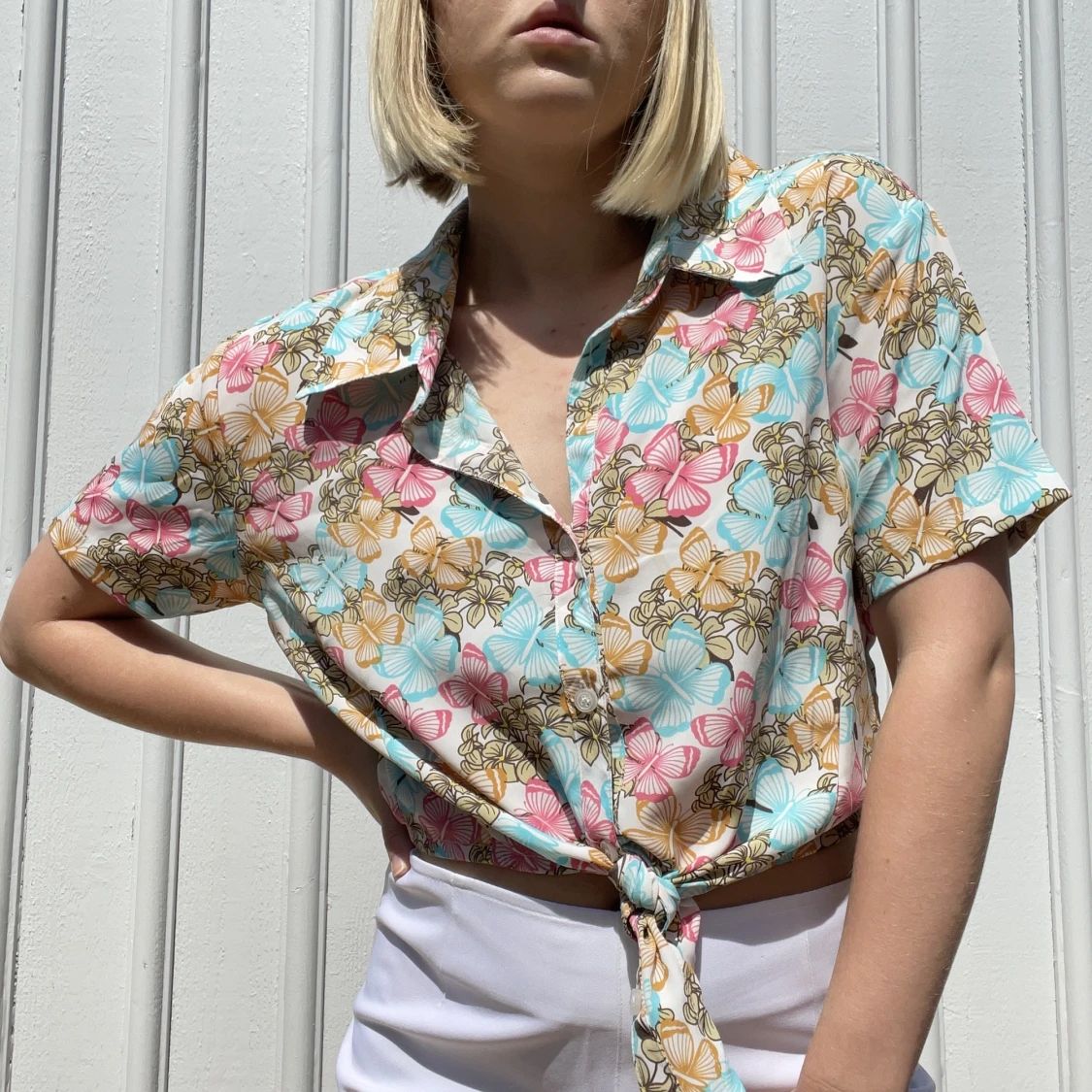 Vintage knytblus - 90