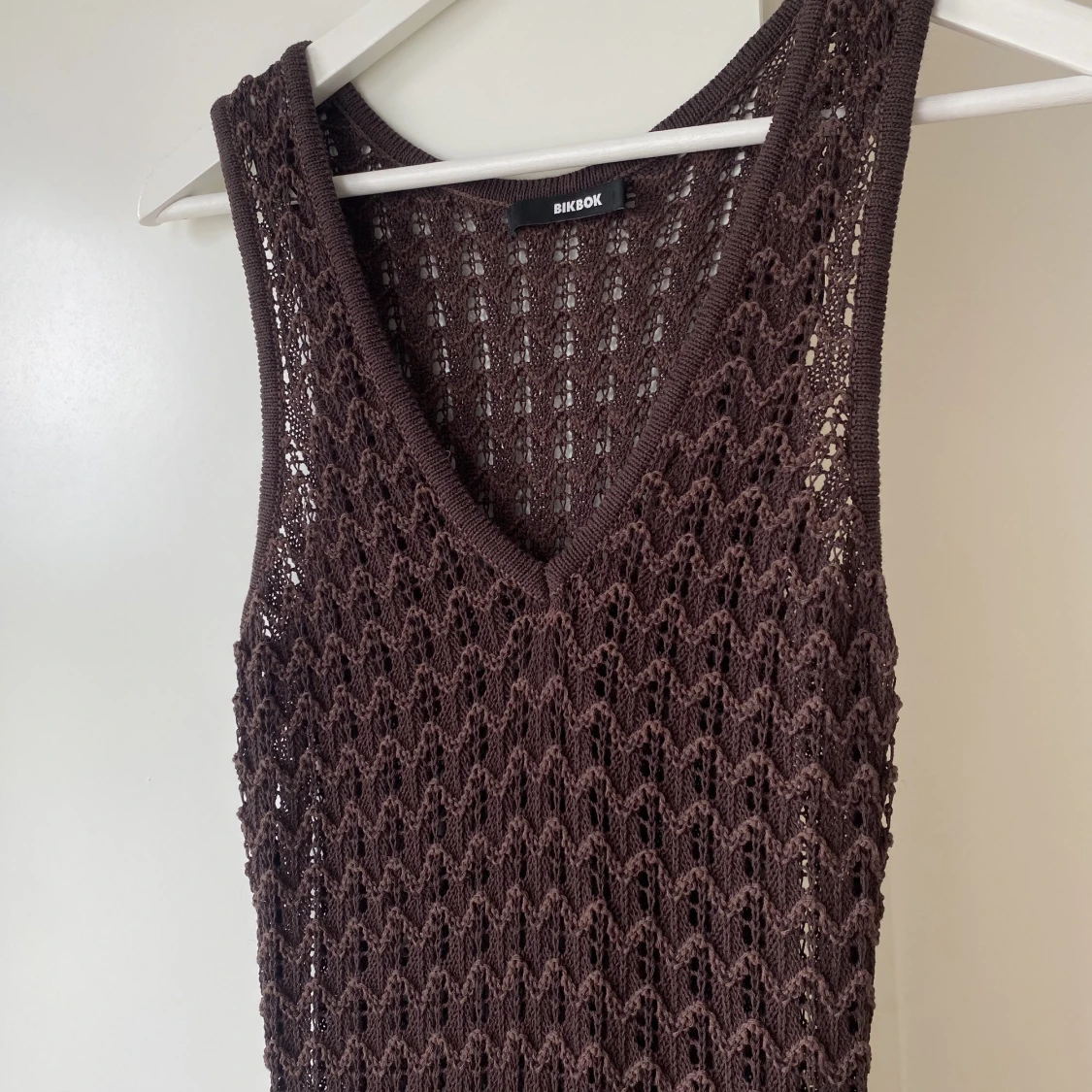 Stickad långklänning