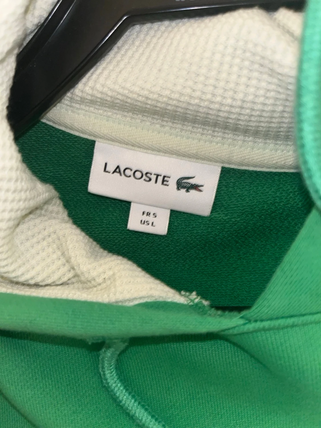 Grön hoodie från Lacoste med huva - 1