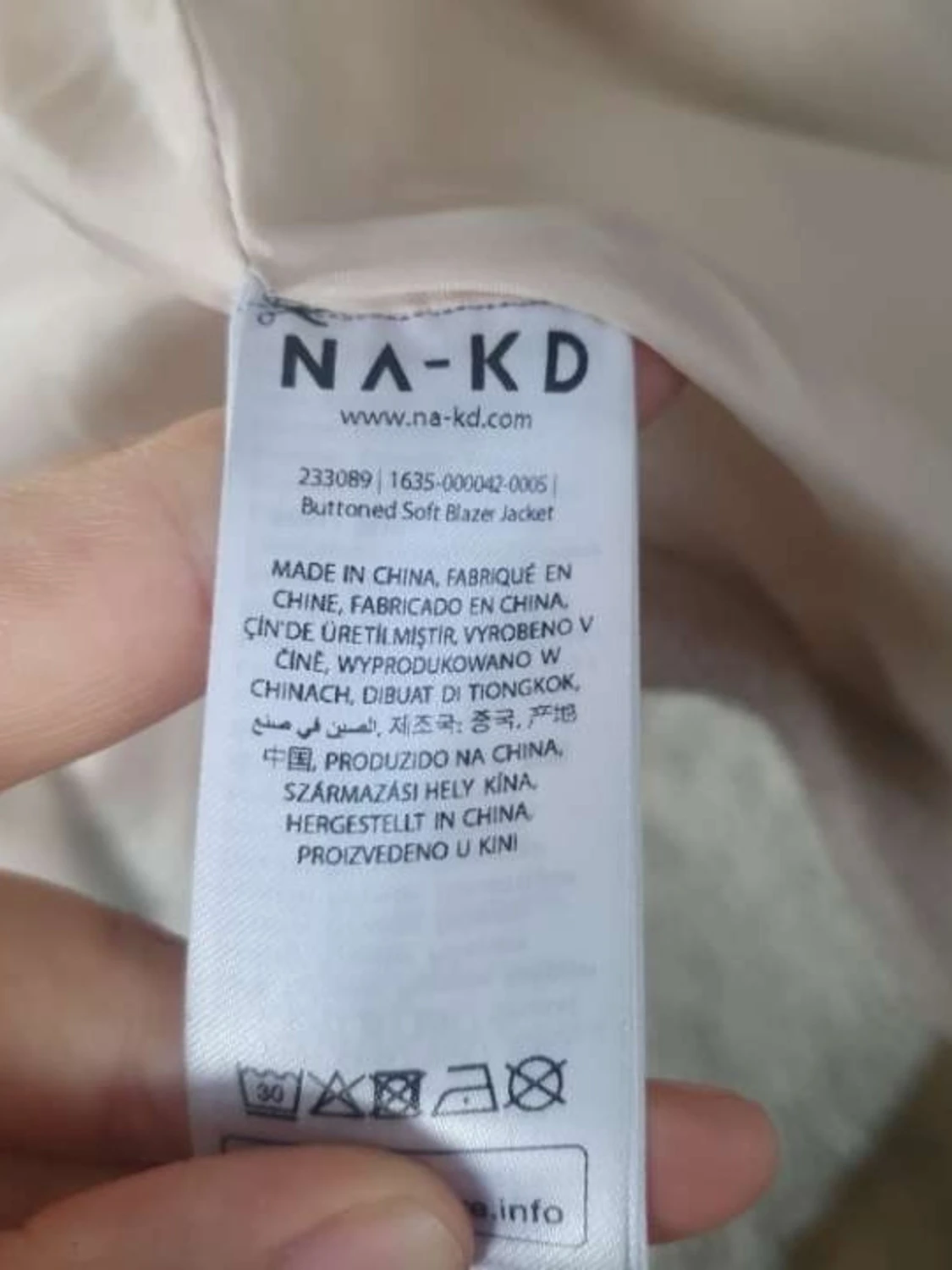AFJ x NA-KD beige kavaj, storlek 34 - 4