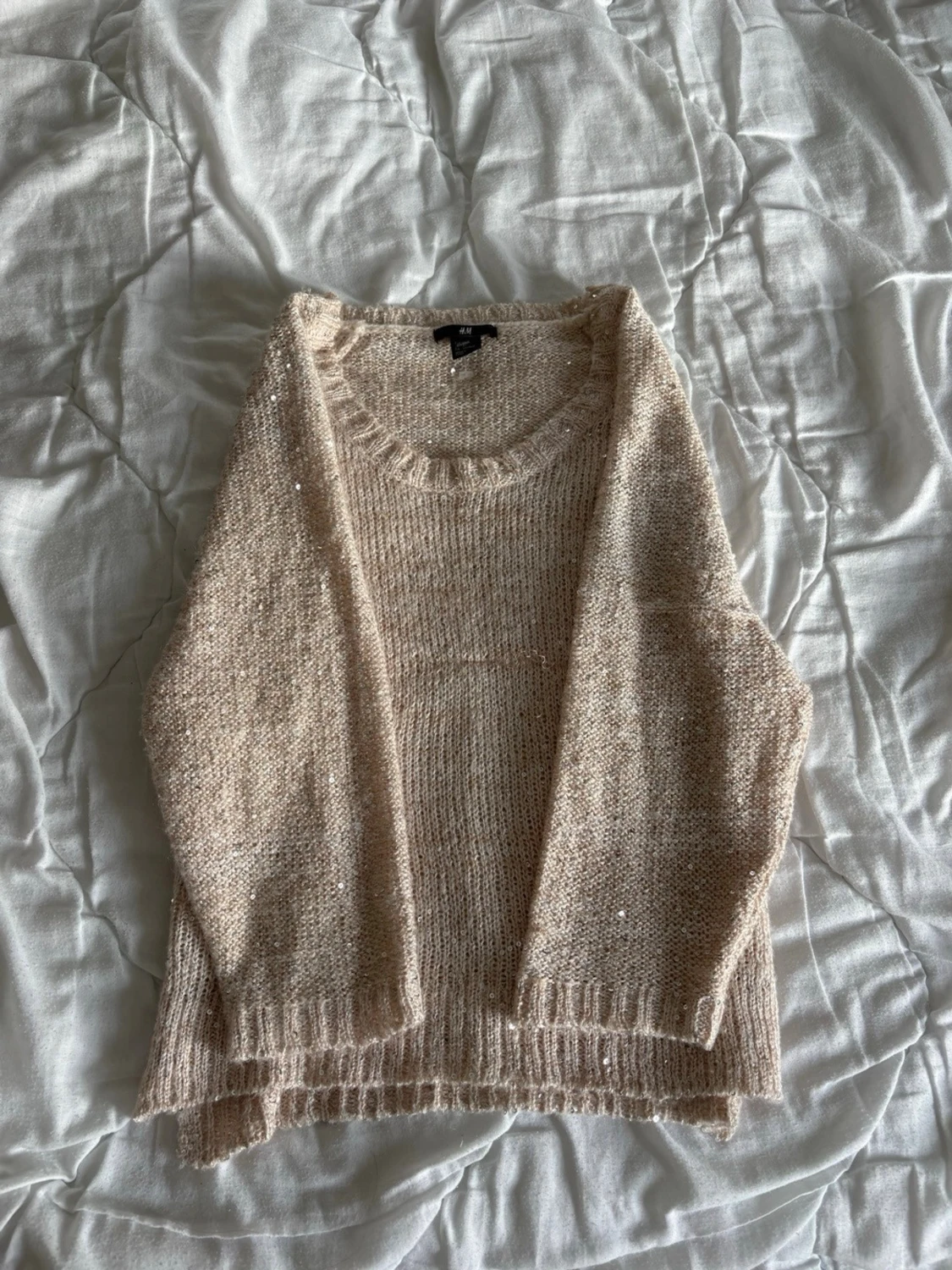 Beige stickad tröja från H&M - 2