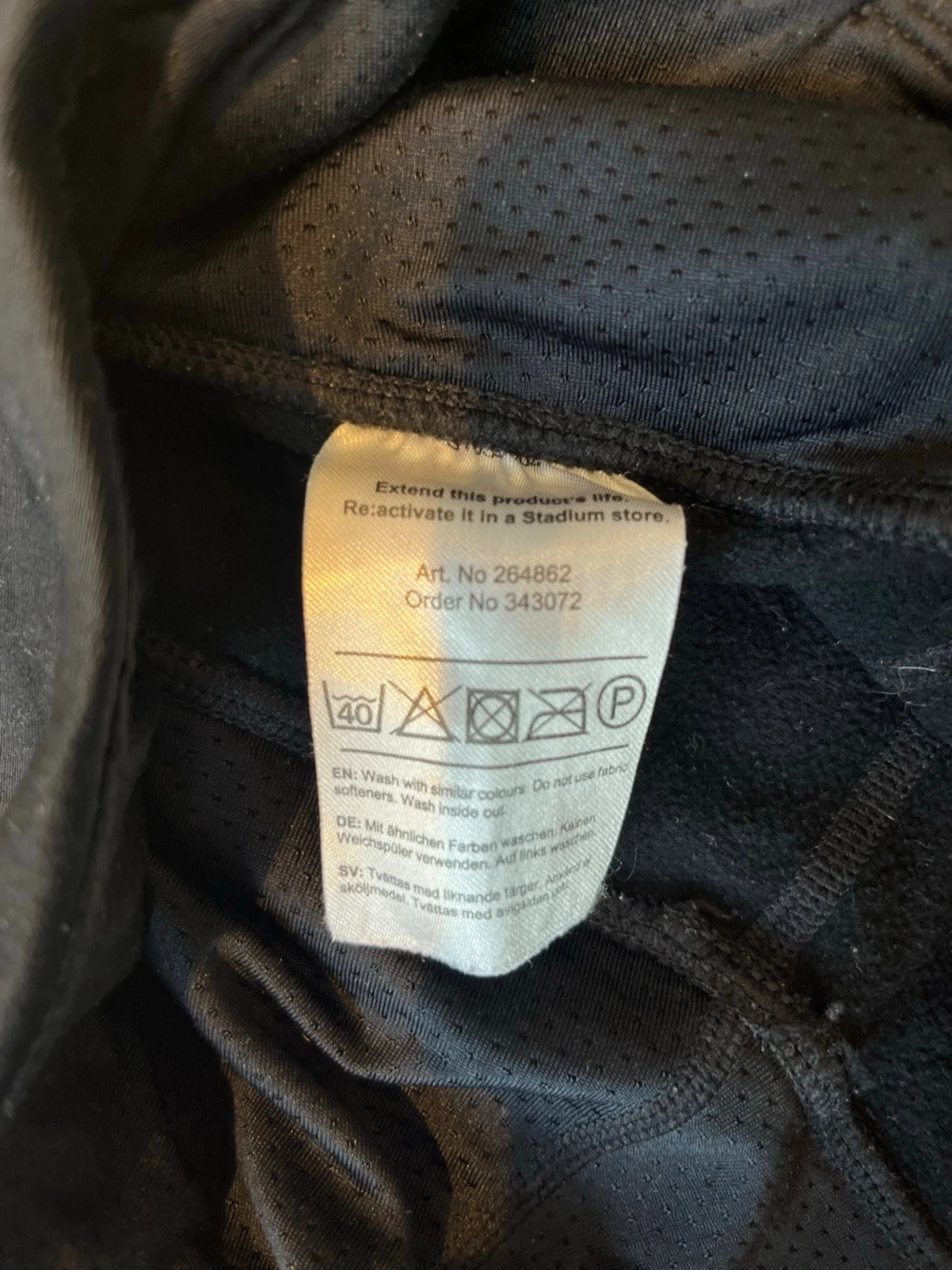 Svarta leggings med reflex ben - 4