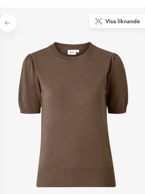 Brun trekvarts ärmad topp - Säljer en stickad tröja som jag knappt använt från saint tropez. Har inga tecken på användning. Nypris 349. Skriv till mig om du vill köpa!