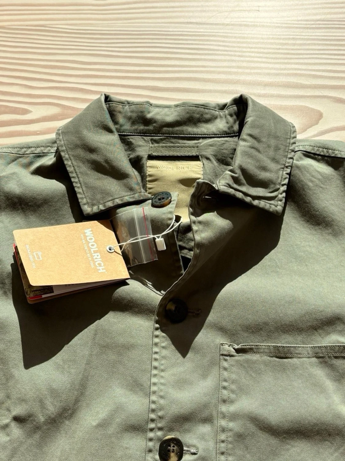 Olivgrön woolrich overshirt med fickor - 2