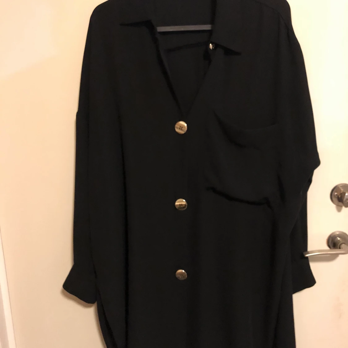 Long Blouse with golden statement buttons