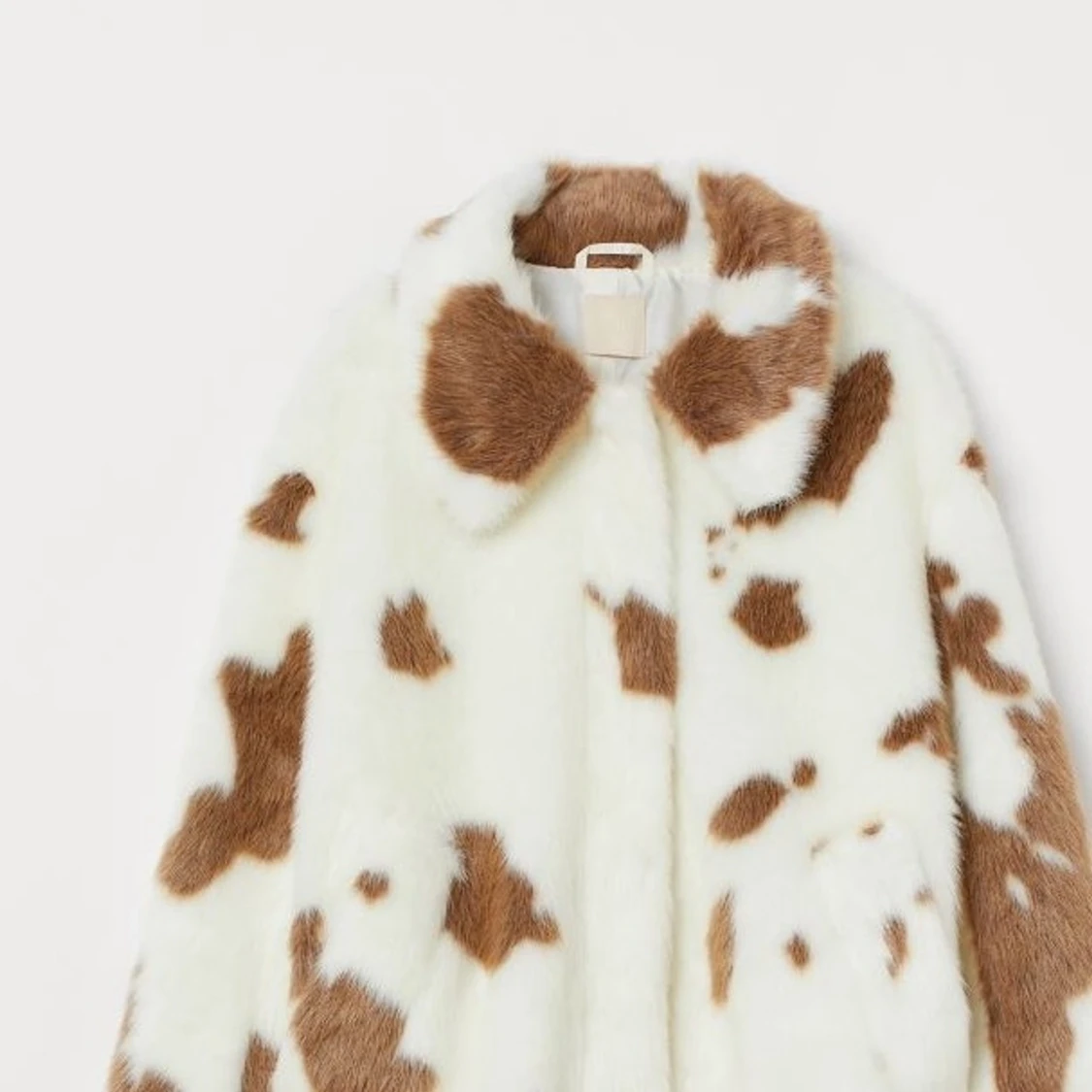 H&M faux fur cow print jacket oversized  - 91