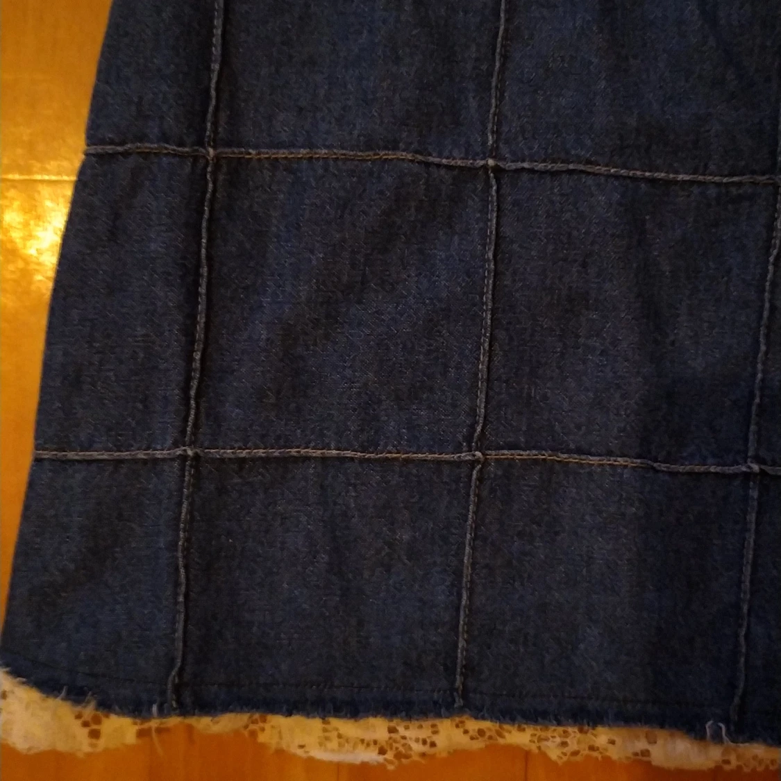 Jeans klänning med rutor i sömnen - 90