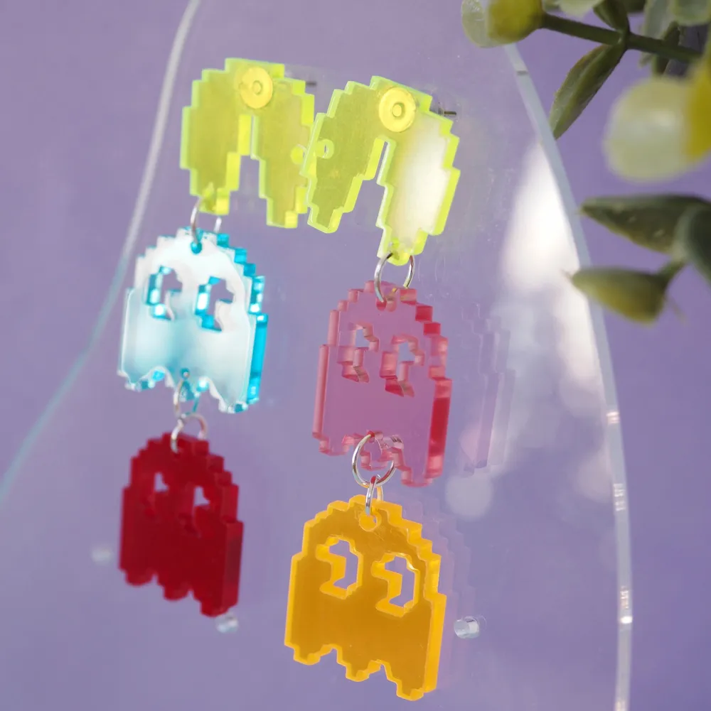 Earrings made of resin, pvc - light weight- colorful . Accessoarer.